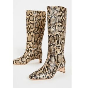 Loeffler Randall Leighton Sahra Tall Snake Leather Printed Boot 7